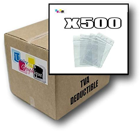 Lot de 500 Sachets 220 x 280 mm fermeture zip Transparent - Sachet fermeture zip 22 x 28 cm 50µ sac plastique compatible alimentaire et congélation de marque UNIVERS GRAPHIQUE REF UGS18-500