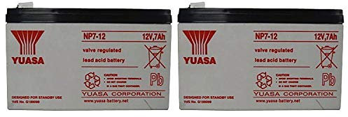 Yuasa NP7-12 12V 7AH Battery (2 Pack)