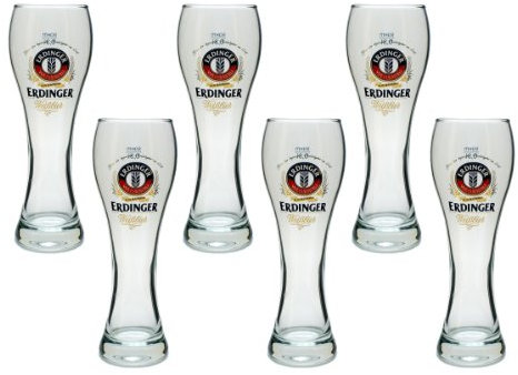 ERDINGER BIER GLÄSER 6er Set 0,3 Liter
