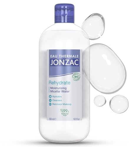 Eau Thermale Jonzac – Moisturizing micellar water - Rehydrate Dehydrated skin, even sensitive - Organic certified - 500 ml bottle