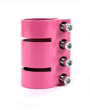 Two Bare Feet TBF Pro Series Scooter Quad Clamp // Fit TBF Slamm Razor MGP Grit JD Bug (Pink)