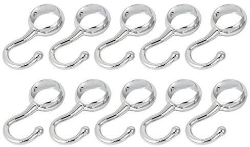 sourcing map (R 10X Kleiderhaken 25mm Dia Rundrohr Garderobe verstellbar Hängend Kleidung Kleiderstange DE de