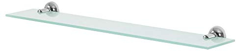 Spirella Wand-Glasablage Max Light Badezimmerablage Ablage Wandablage für das Badezimmer aus Glas und Edelstahl 60cm - zum kleben und Bohren