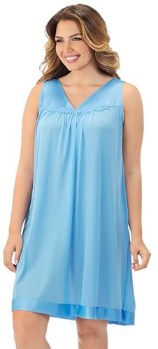 Vanity Fair Women's Colortura Short Gown,Purity Blue,X-Large