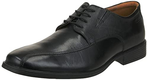 Clarks Herren Tilden Walk Oxford, Schwarzes Leder, 48 EU