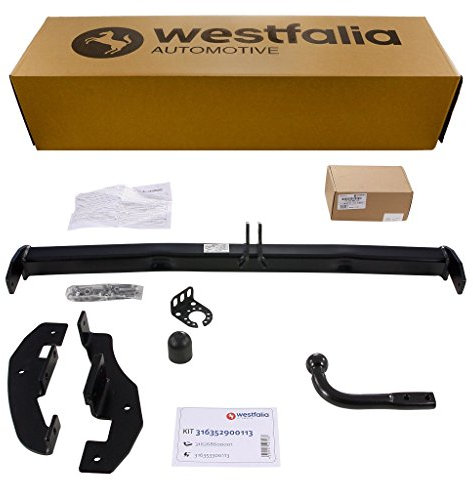 Westfalia Starre Anhängerkupplung für Mercedes Citan (BJ 10/2012-08/2021), Renault Kangoo (inkl Grand + Rapid) (BJ 05/2013-04/2021) - im Set mit 13-pol. fzg.-spez. Westfalia Elektrosatz