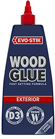 EVO-STIK Wood Glue 1L - Exterior - Weatherproof - Extra Strong - Fast Setting Glue - Dries Clear - Suitable For All Wood Types