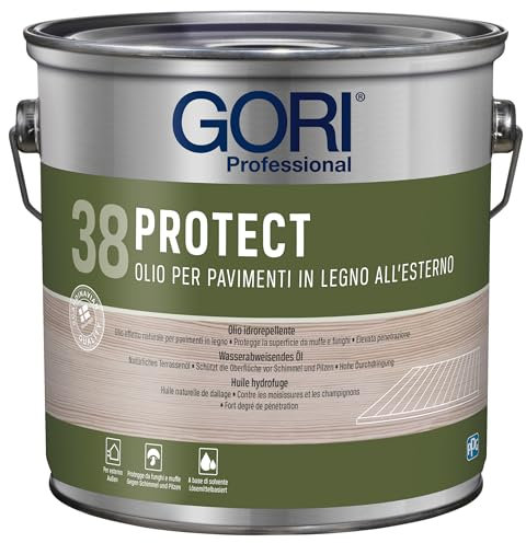 Gori 38 PROTECT Olio per pavimenti in legno esterno Teak birmano 2,5 l