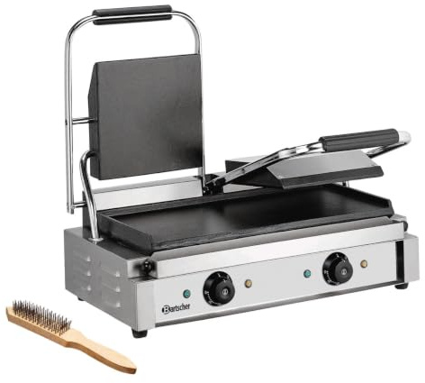 Bartscher A150672 Kontaktgrill, Doppelplatte, glatt