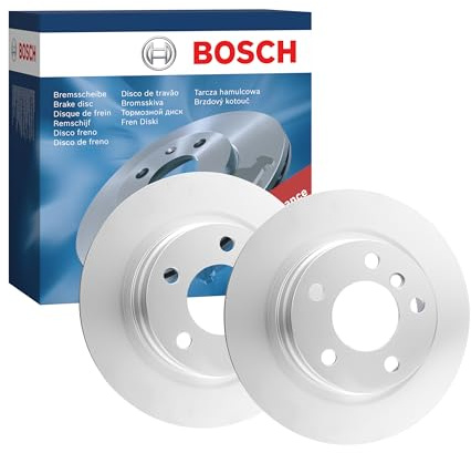 Bosch BD1650 Jeu de 2 Disques de Frein - 290.0 mm - Essieu arrière | Disques ventilés haute teneur carbone - Certifié ECE-R90 - Refroidissement, réduction du bruit et protection anticorrosion