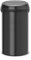 Brabantia 60 Litre Large Kitchen Touch Bin Removable Lid, Soft-Touch Open, Easy Clean Rubbish Food Waste Bin, Matt Black, 60 L
