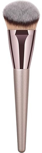 Angled Champagne Colour Liquid Foundation/Blusher/Face Powder/Face Contour Blending Buffer Makeup Brush