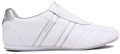 Slazenger Womens Warrior Slip On Trainers Low Shoes Stitched White/Silver UK 6.5 (40)