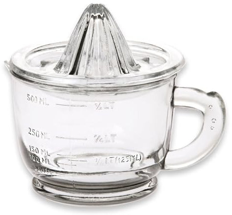 LOBERON® Zitronenpresse Cindy, Glas, H/Ø ca. 17/14 cm, klar