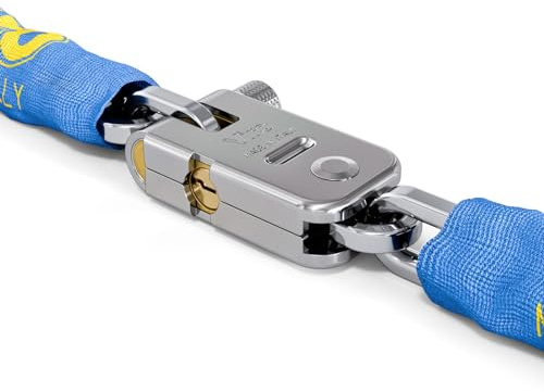 Viro | Morso, Catena con Lucchetto Bici e Monopattino, Asta Anti-strappo e Antitaglio, Catena Semiquadra Lunghezza 90 cm, sezione 5,7 mm