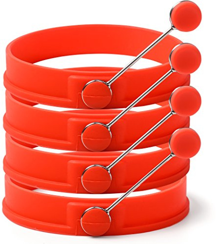Sunsella 4 Silicone Egg & Pancake Rings - 4 Pack
