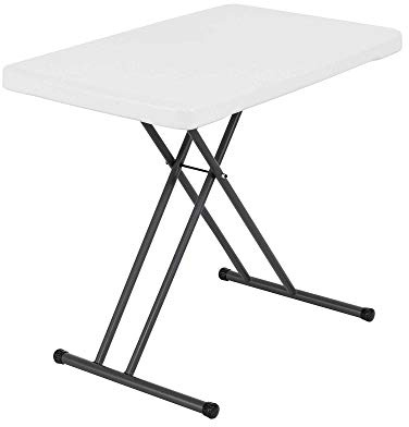 LIFETIME 28241 30-Inch Adjustable Height Personal Table, White Granite, 30 Inch