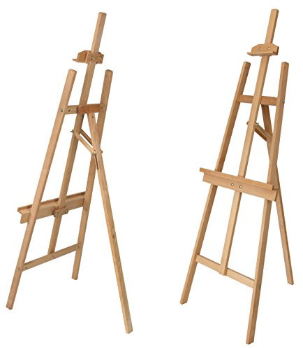 Paintersisters Staffelei Malta, Keilrahmen bis 110 cm Höhe, Akademie Mal- und Präsentationsstaffelei vom Künstler-Fachhandel aus Buchenholz FSC®, Holzstaffelei