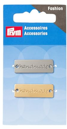 Prym 403794 Pins Handmade zum Annähen Silber & Gold, 9.5 x 5 x 0.2 cm