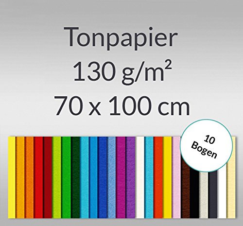 Tonzeichenpapier 130 g/qm 70 x 100 cm hellbraun - 10 Bogen