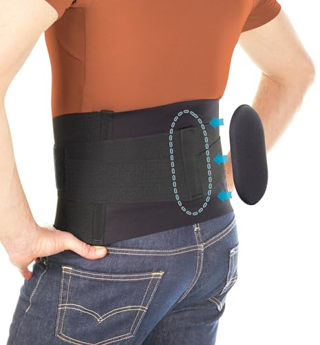 BioSkin Lumbar Support Back Brace - Provides Support for Sciatica Pain Relief, Herniated Discs, and Back Sprains, Lumbar Back Belt for Men and Women (X-Large)