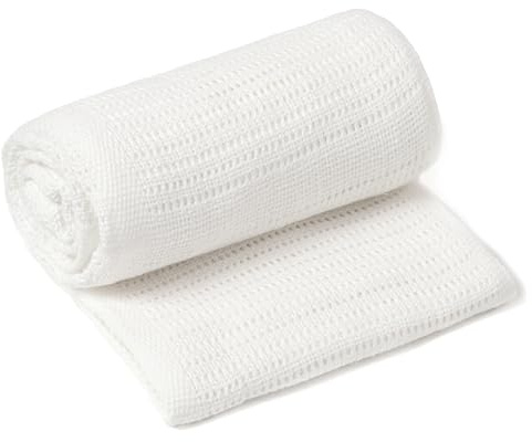 Clair de Lune Soft Cotton Cellular Baby Cot Blanket White 100 x 150 cm