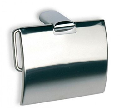 Tatay Portarrollos de Baño Ronda Detalles de Zamak de Accesorios de Baño | Portarrollos Baño | Acero Inoxidable | Portarrollos para el Papel Higiénico | Con Tapa | Con Kit | De Tornillos y Tacos