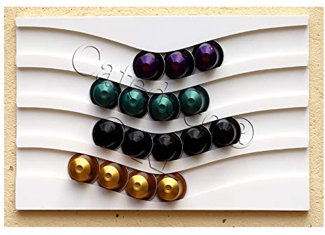 Cafedeco distributeur porte capsules compatible nespresso 4HB capacité 40 capsules, dosettes 33x21x1cm