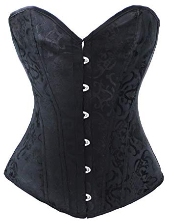 Bslingerie® - Corsetto da donna in broccato Nero 38-40