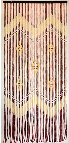 SATURNIA Cortina Puerta 42 Tiras Bambu 90x200 cm.