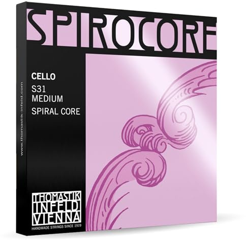 Thomastik Saiten für Cello Spirocore Spiralkern Satz 4/4 mittel Chrom