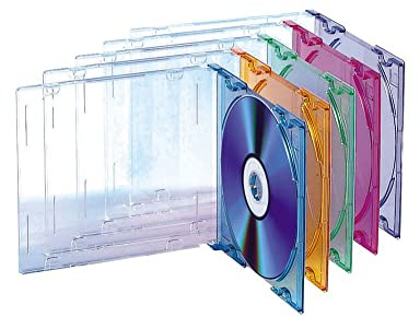 T'nB TNB Slim CDTCF25SL CD-Cases, farblich Sortiert, 25 Stück