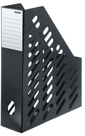HAN Stehsammler KLASSIK - 1 STÜCK, moderner Stehsammler im zeitgemäßen Design. Funktional, hochwertig und schick bis Format DIN A4/C4, schwarz, 1600-13