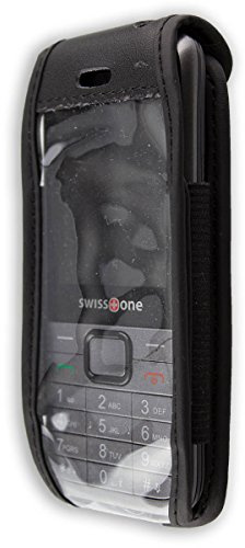 caseroxx Ledertasche für Swisstone SC560 | Hochwertige Tasche mit Gürtelclip zum sicheren Tragen am Gürtel, aus Echtleder