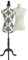 BTFY Mannequin Female - Dressmakers Tailors Dummy w/ 2 Removable Covers - UK Size 8/10 Decorative Dress Form Body w/ Adjustable Height - Seamstress Model for Shop Display - Plain White & Black Damask