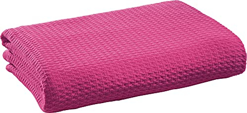 Erwin Müller Sommerdecke, Baumwolldecke pink Größe 150x200 cm - luftig-leicht, weiche Qualität, sehr angenehm - 100% Baumwolle