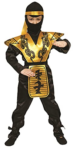 Dress Up America Costume De Ninja Pour Enfants - Costume De Guerrier Samouraï Féroce - Tenue De Ninja Dorée Pour Garçons Et Filles