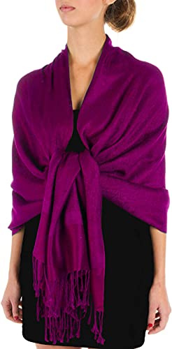 Sakkas Soft Pashmina Feel Paisley Design Sjal/stola, Burgund, one size