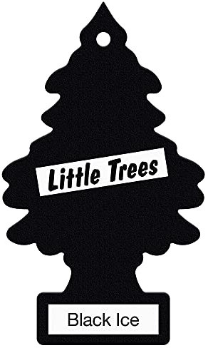Little Trees Air Freshener Tree MTZ04 Black Ice Fragrance For Car Home Boat Caravan - Six Pack
