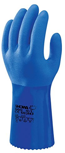 SHOWA 660, Rivestimento in PVC, Chimico, Blu, 9/L