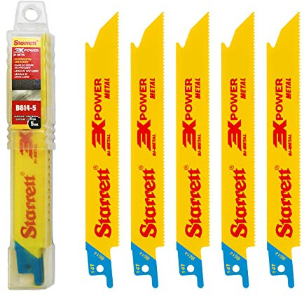 Starrett Metal Cutting Reciprocating Saw Blade 150mm (6-inch) - Pack of 5