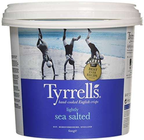 Tyrrells English Crips Hand Cooked Lightly Sea Salted, 600g