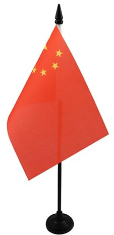 AZ FLAG Tischflagge China 15x10 cm Polyester 100D Kunststoffsockel
