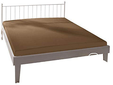 Formesse – Bella Donna Jersey. Edles Jersey-Spannbettlaken 90x190-100x220 cm - bis 30cm Höhe - 97% Baumwollzwirn, 3% Elastan, Aloe Vera und Arganöl/Spannbetttuch aus Deutschland - Trüffel