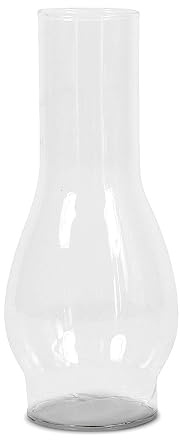 Glaszylinder transparent, unterer Durchmesser außen 42 mm, innen 37 mm, oberer Durchmesser außen 30 mm, Bauchdurchmesser 54,5 mm, Höhe 124 mm, für Petroleumlampe SAMPANINO, LOGGI und andere Lampen