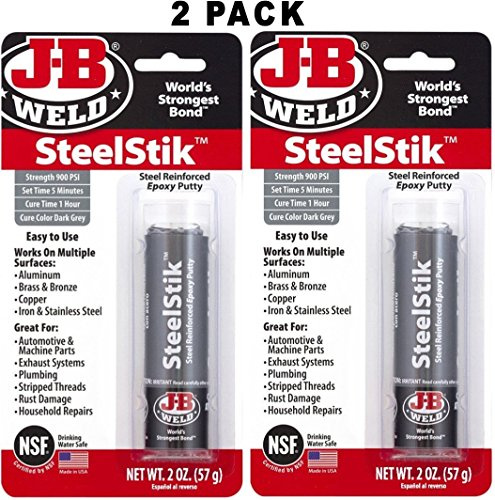 J-B Weld 8267-S SteelStik Set med 2 stålförstärkta epoxikittpinnar 56,7 g