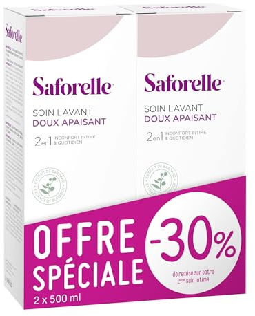 Saforelle soin lavant doux 500ml x2