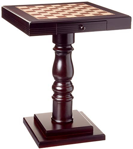 Frenchi Furniture Table, 27.58 in x 22.06 in x 22.06 in, Mahogany