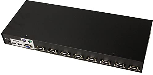 BeMatik - KVM Switch Rack 1U USB PS2 VGA Uniclass 1KVM a 8CPU