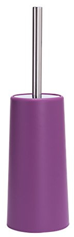 MSV WC Bürste Toilettenbürste Klobürste WC Garnitur aus PP Ø 10 x 22 cm Lila